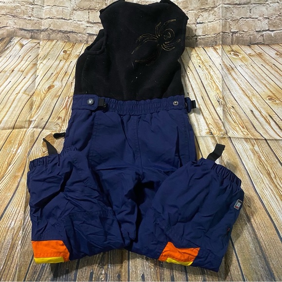 Spyder Tommy Moe Ski Suit Snow Vintage Two Piece Yellow Black Coverall - Picture 9 of 9